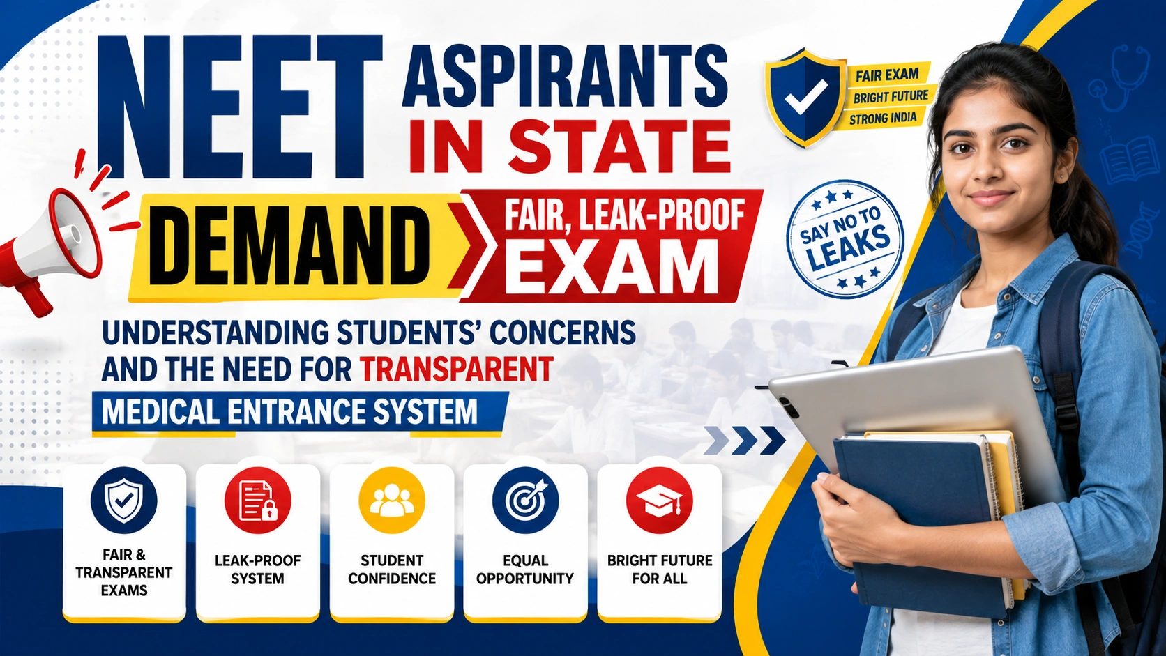 NEET Aspirants in State Demand Fair, Leak-Proof Exam: Understanding Students’ Concerns and the Need for Transparent Medical Entrance System